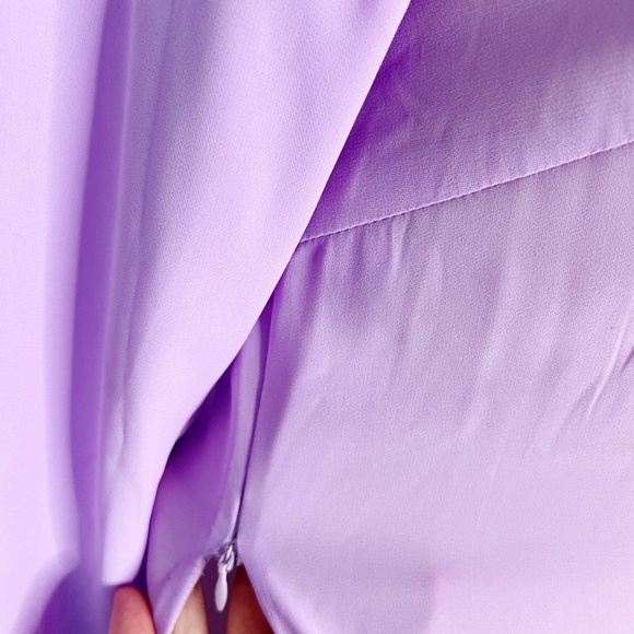 Vintage Vietnamese Áo Dài – Hand-Painted Lavender Dress Top 🌸 Fits a Small - Picture 8 of 9